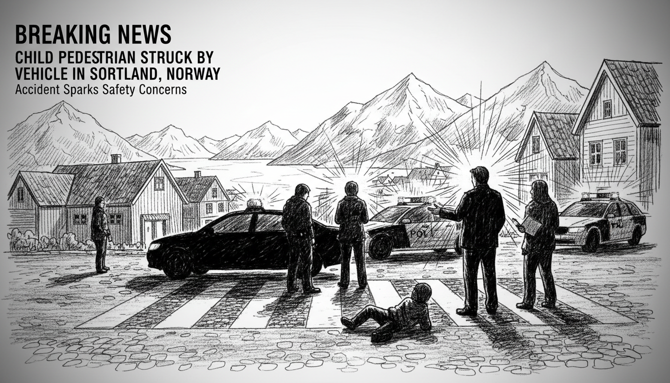 Child Pedestrian Struck by Vehicle in Sortland