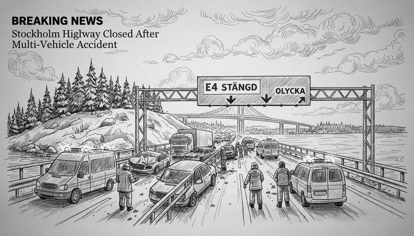 Stockholm Highway Closed After Multi-Vehicle Accident