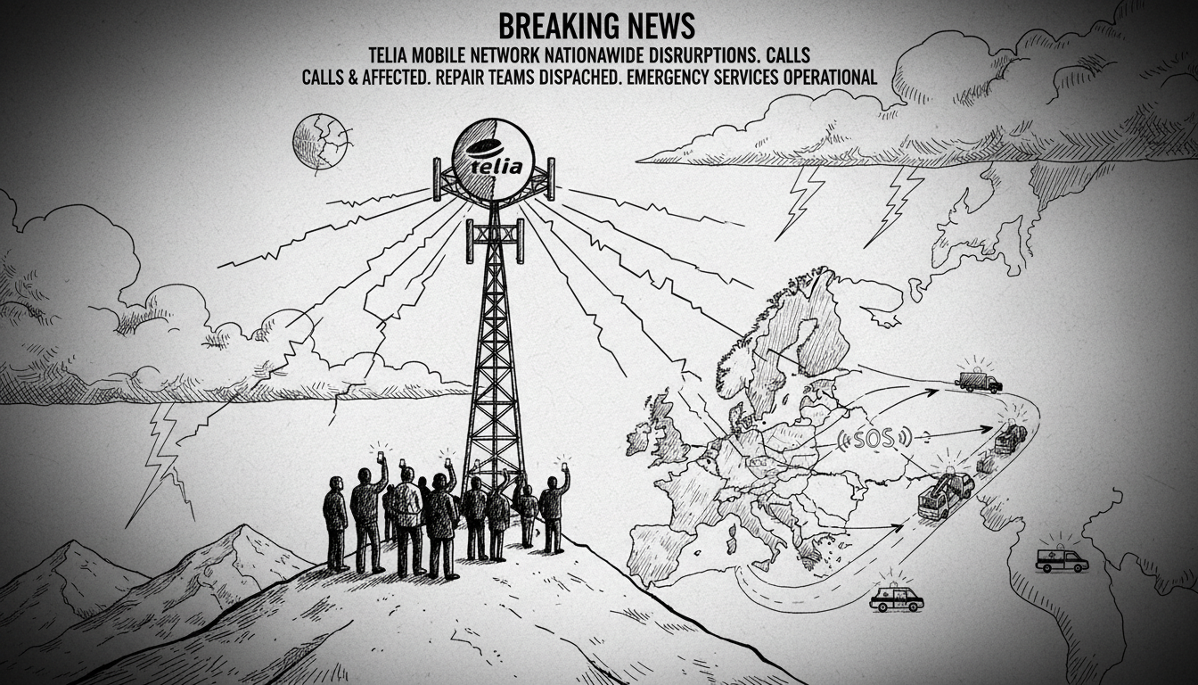 Telia Mobile Network Experiences Nationwide Disruptions