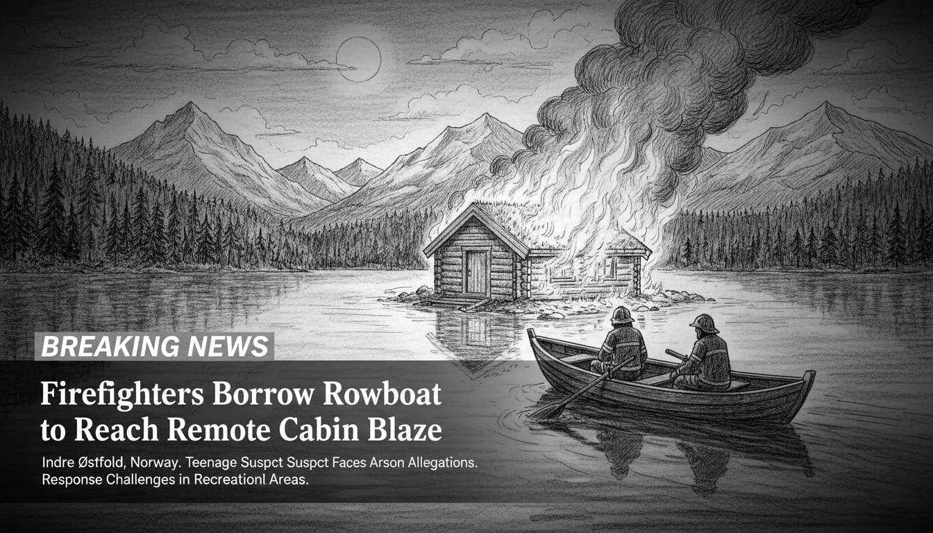 Firefighters Borrow Rowboat to Reach Remote Cabin Blaze