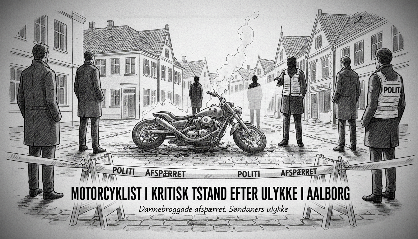 Motorcyclist in Critical Condition After Aalborg Accident