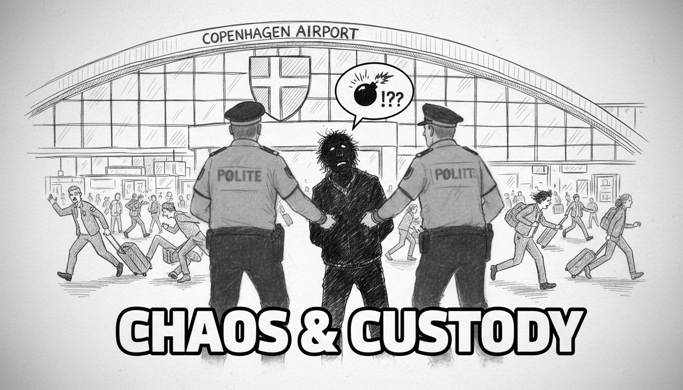 Man Causes Chaos at Copenhagen Airport with Bomb Threat
