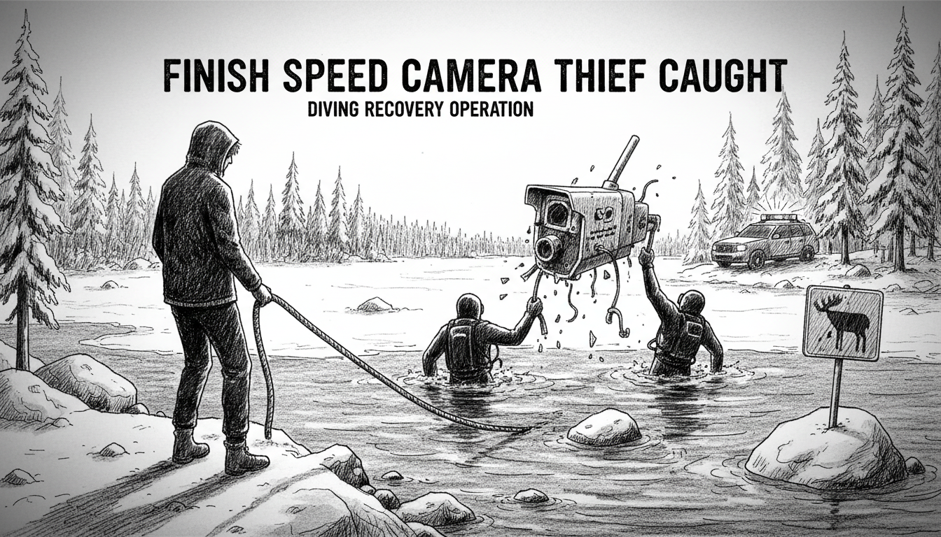 Finnish Speed Camera Thief Caught After Diving Recovery Operation