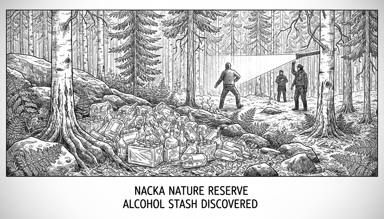 Alcohol Stash Discovered in Nacka Nature Reserve