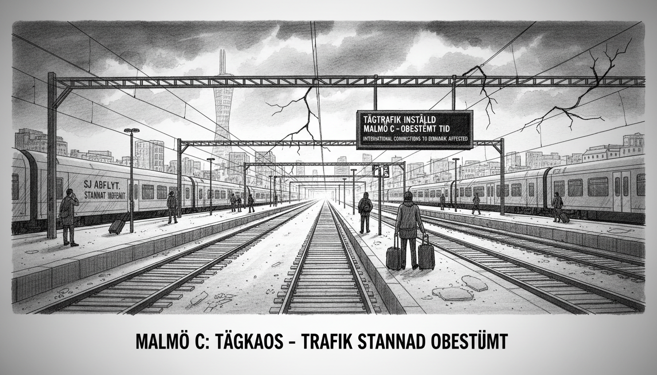 Train Traffic at Malmö Central Station Halted Indefinitely