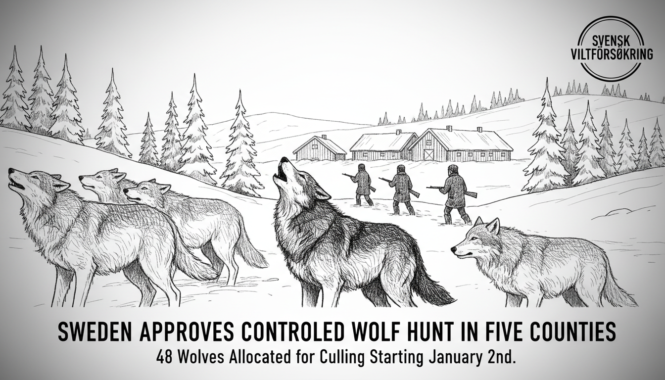 Sweden Approves Controlled Wolf Hunt in Five Counties