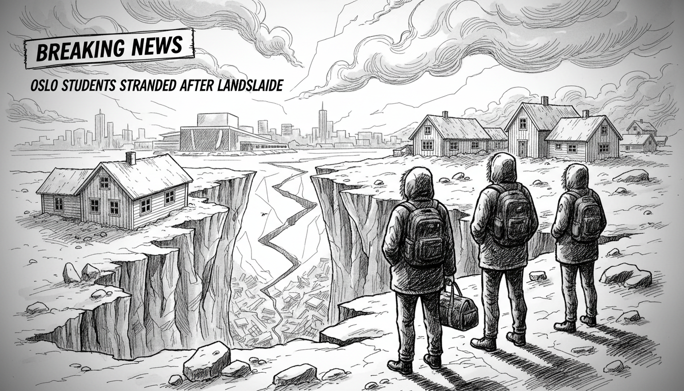 Oslo Students Cannot Return Home After Landslide