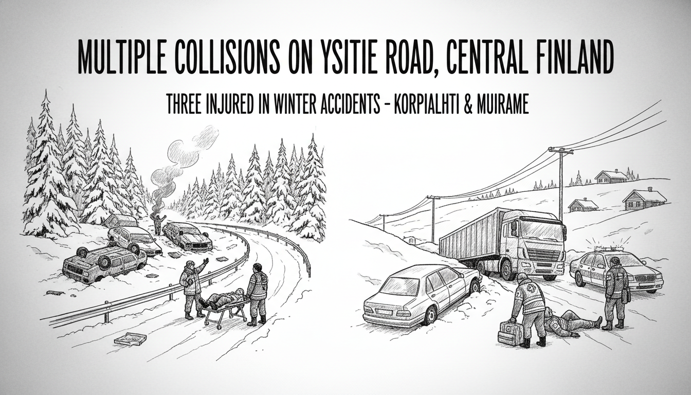 Multiple Collisions on Ysitie Road in Central Finland