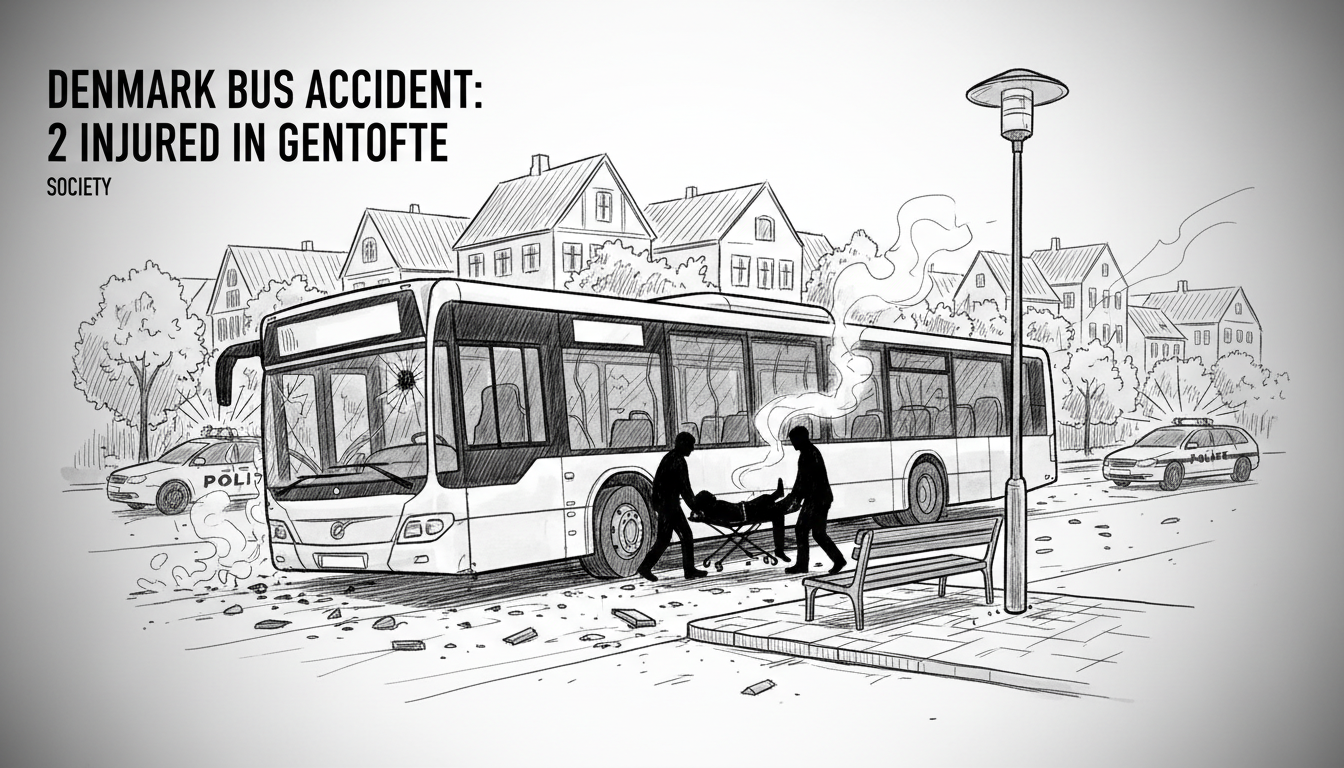 Denmark Bus Accident: 2 Injured in Gentofte