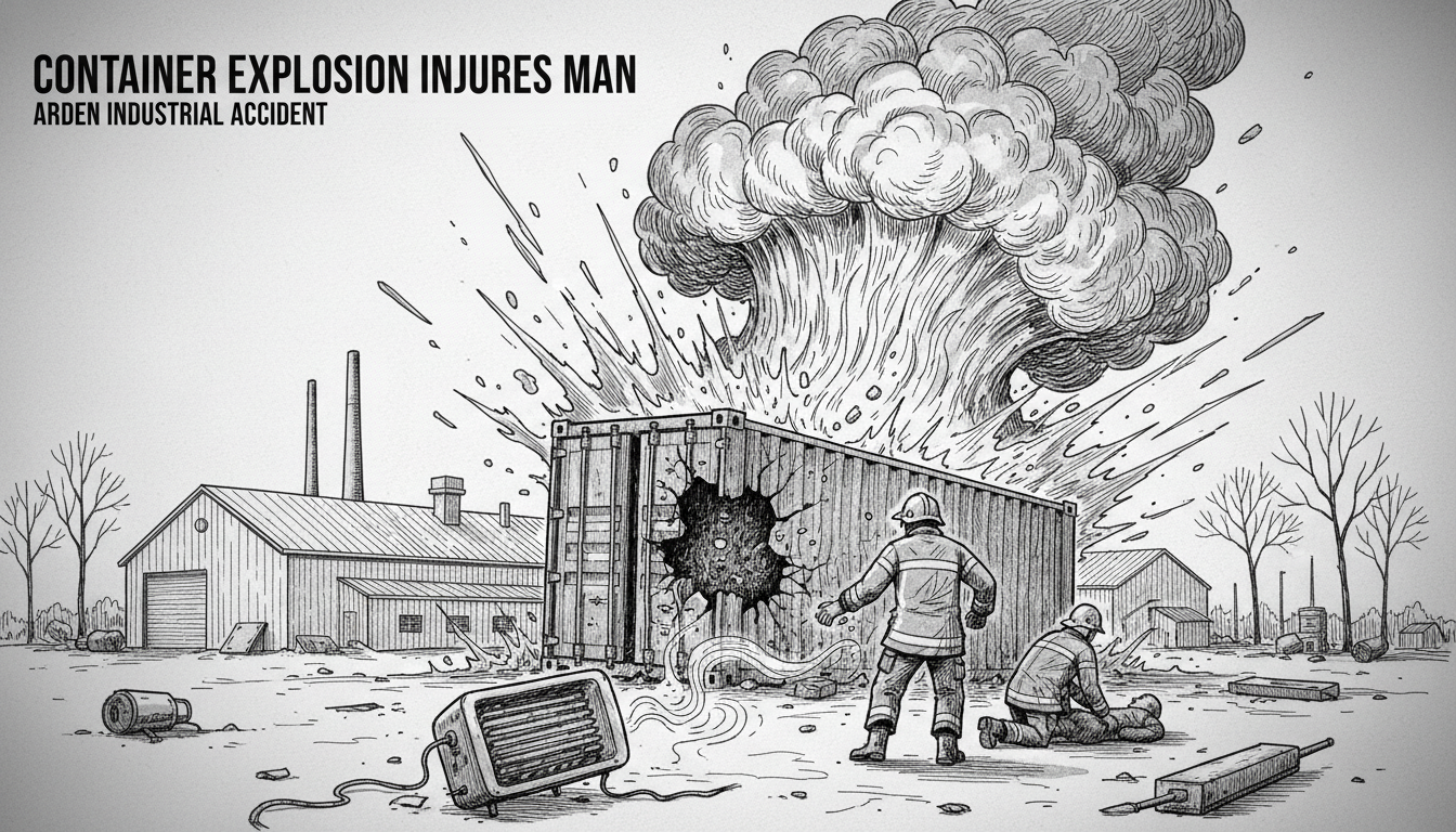 Container Explosion Injures Man in Arden Industrial Accident
