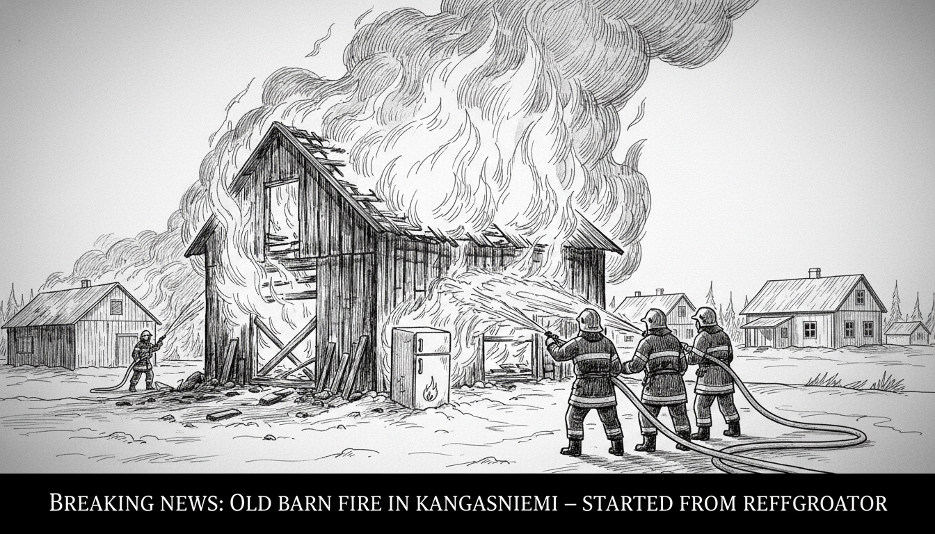 Old Barn Fire in Kangasniemi Started From Refrigerator
