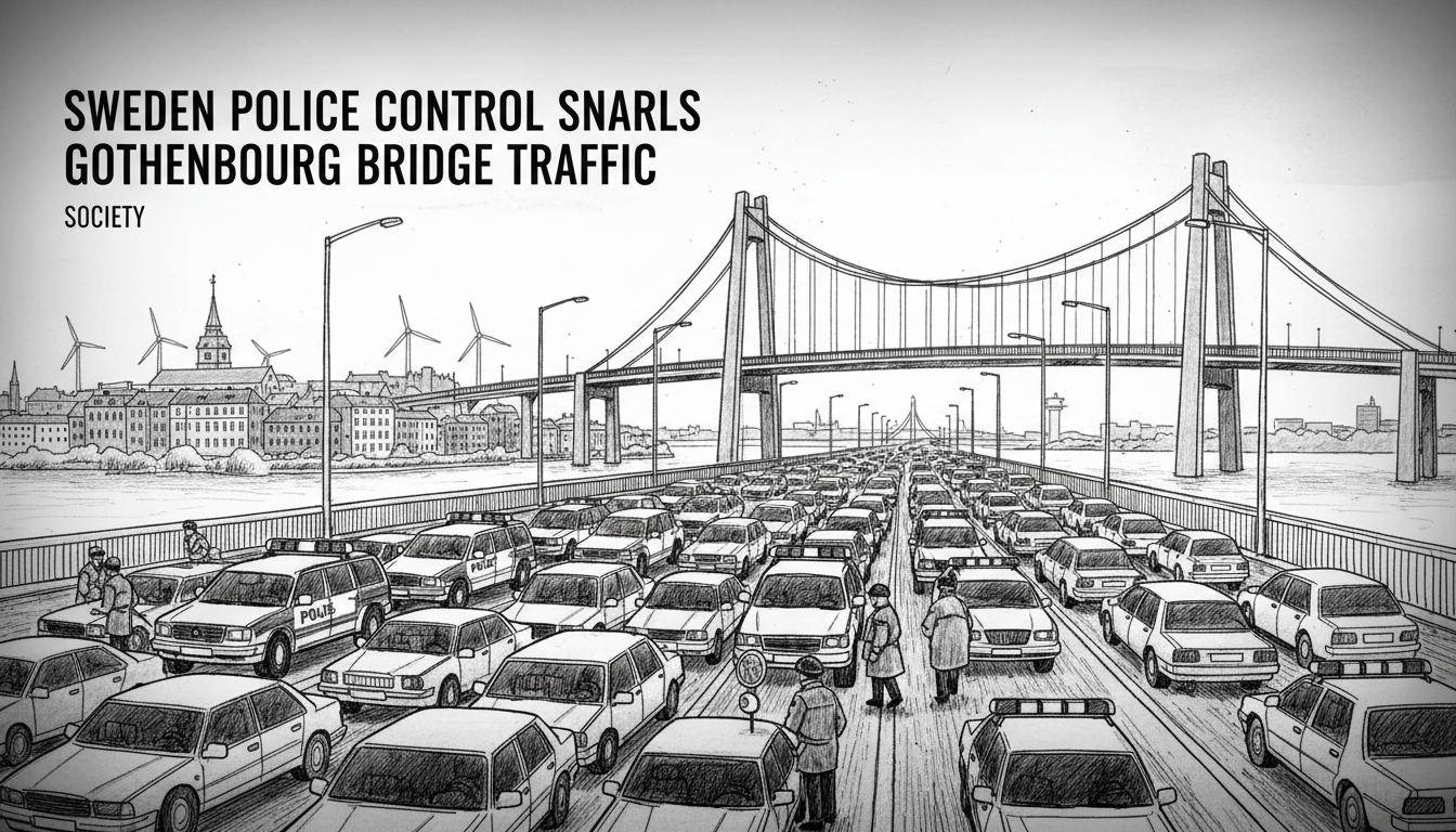Sweden Police Control Snarls Gothenburg Bridge Traffic