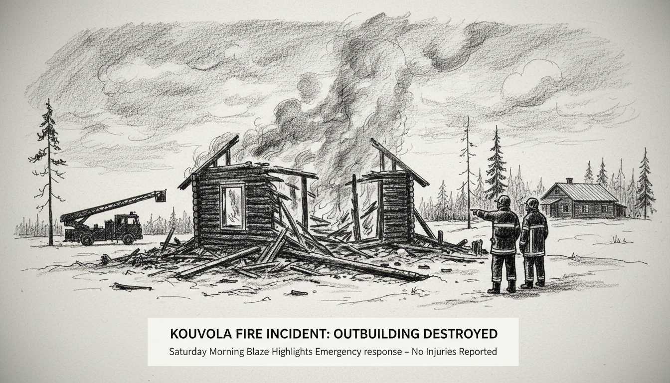 Outbuilding Destroyed in Kouvola Fire Incident