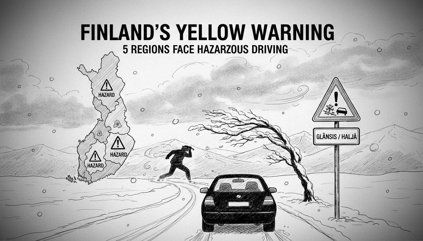 Finland's Yellow Warning: 5 Regions Face Hazardous Driving