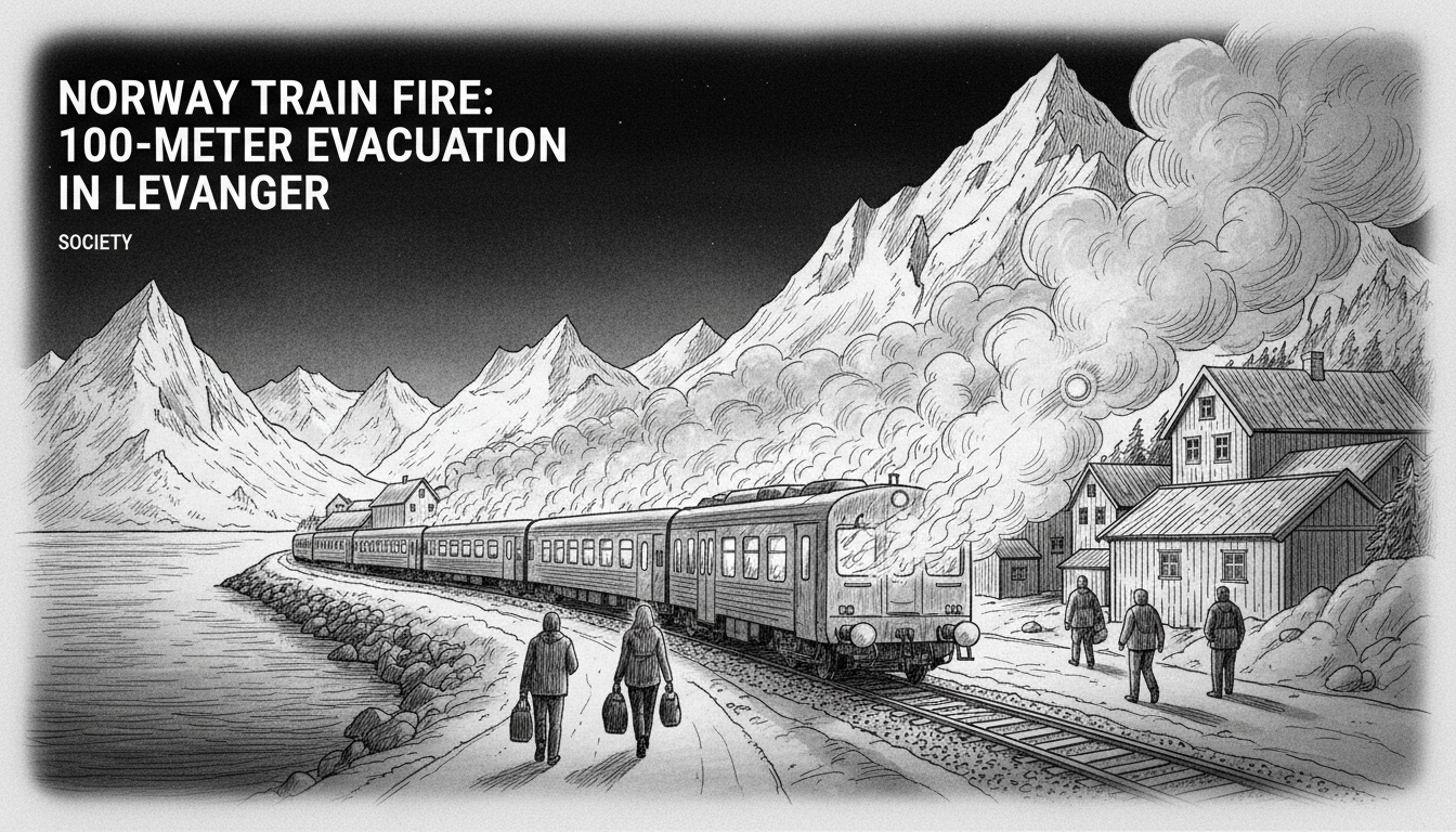 Norway Train Fire: 100-Meter Evacuation in Levanger