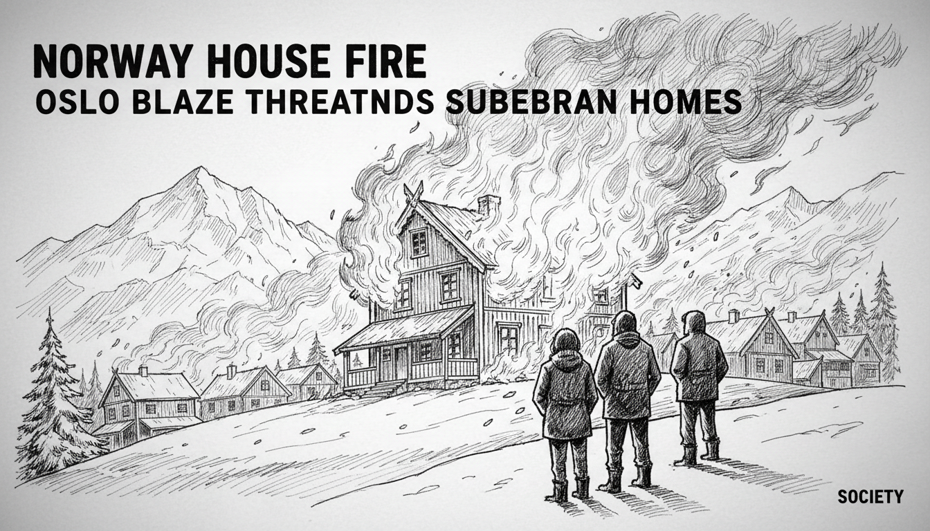 Norway House Fire: Oslo Blaze Threatens Suburban Homes