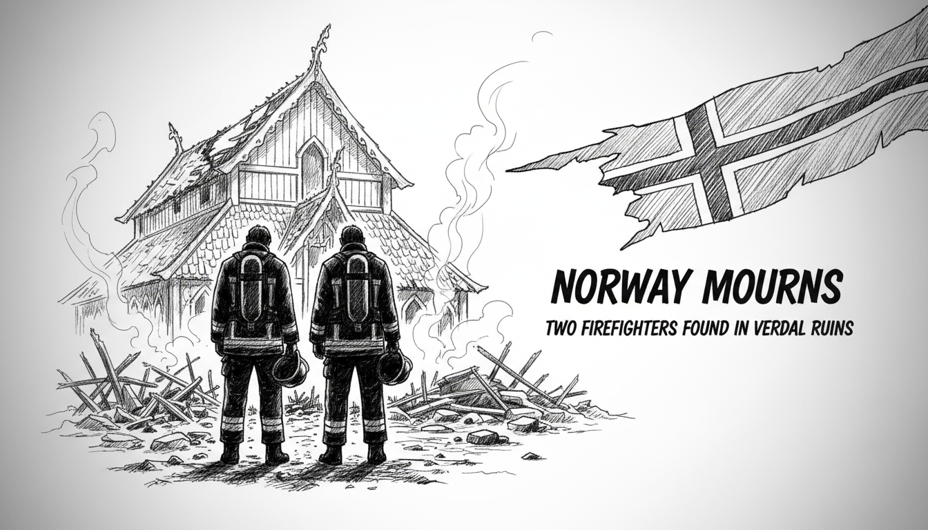 Norway Mourns Two Firefighters Found In Verdal Ruins
