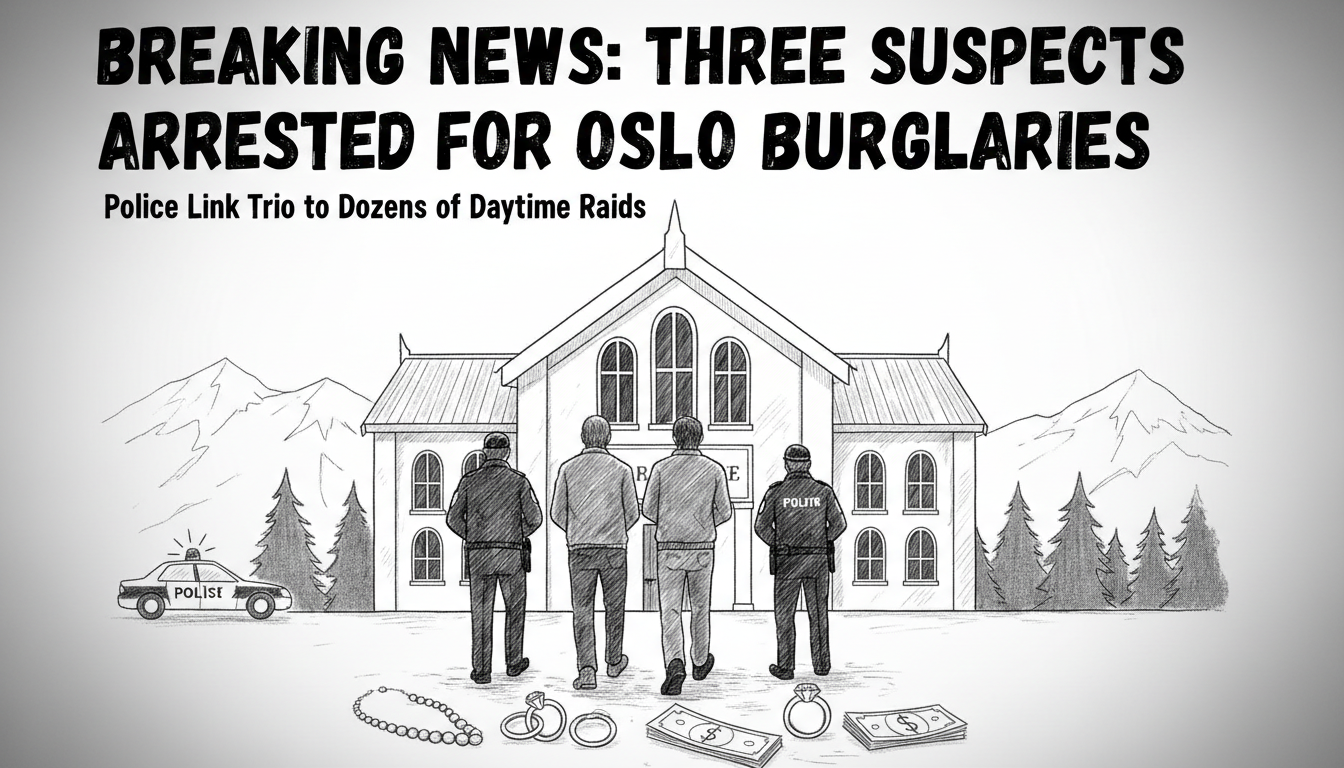 Three Suspects Arrested for Multiple Oslo Area Burglaries