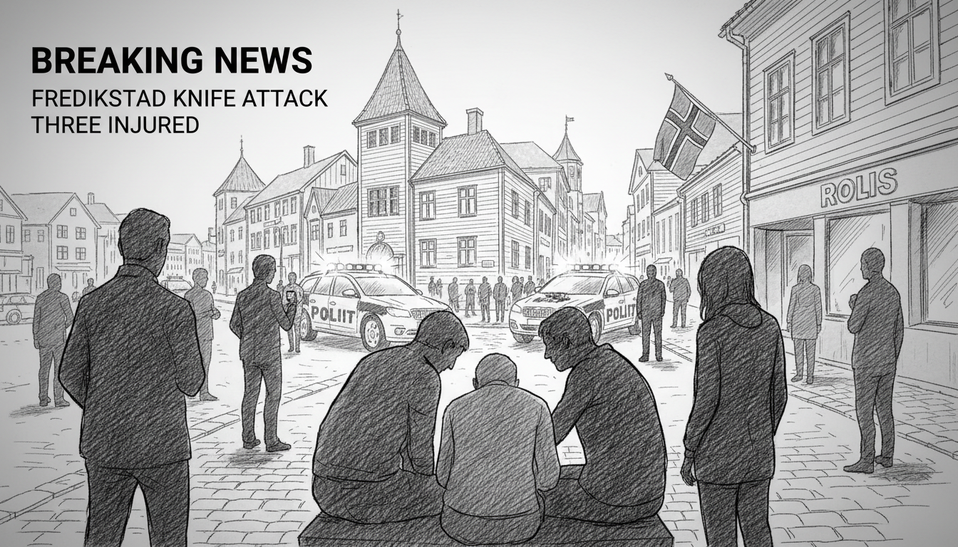Three Injured in Fredrikstad Knife Attack
