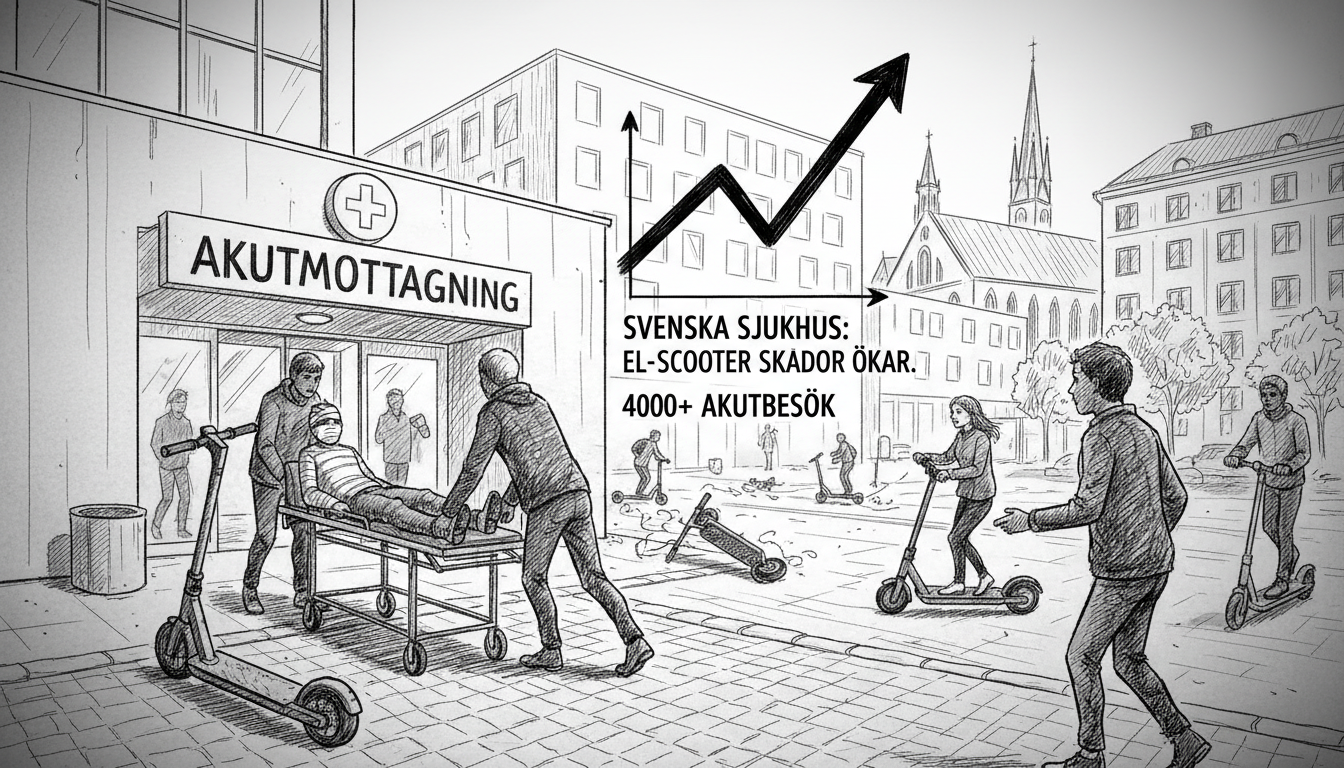 Swedish Hospitals Sound Alarm Over Rising E-Scooter Injuries