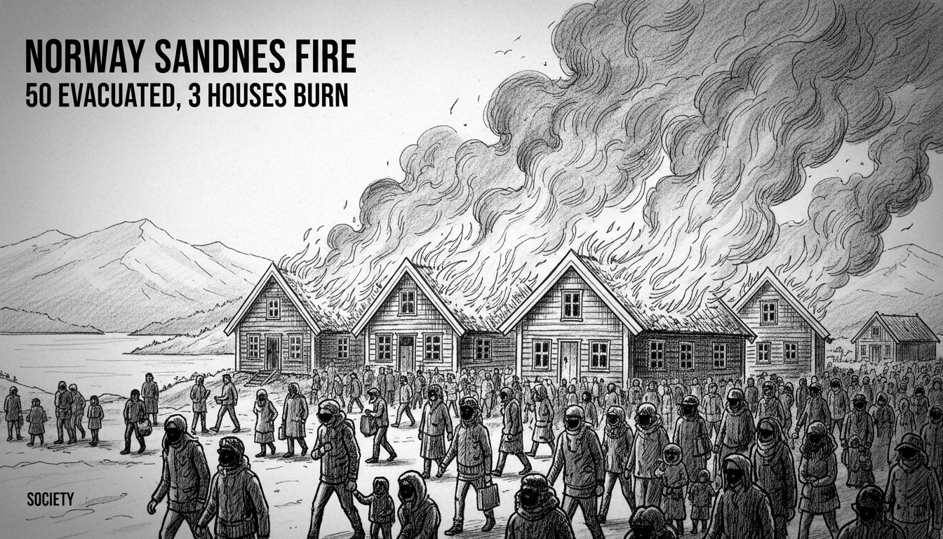 Norway Sandnes Fire: 50 Evacuated, 3 Houses Burn