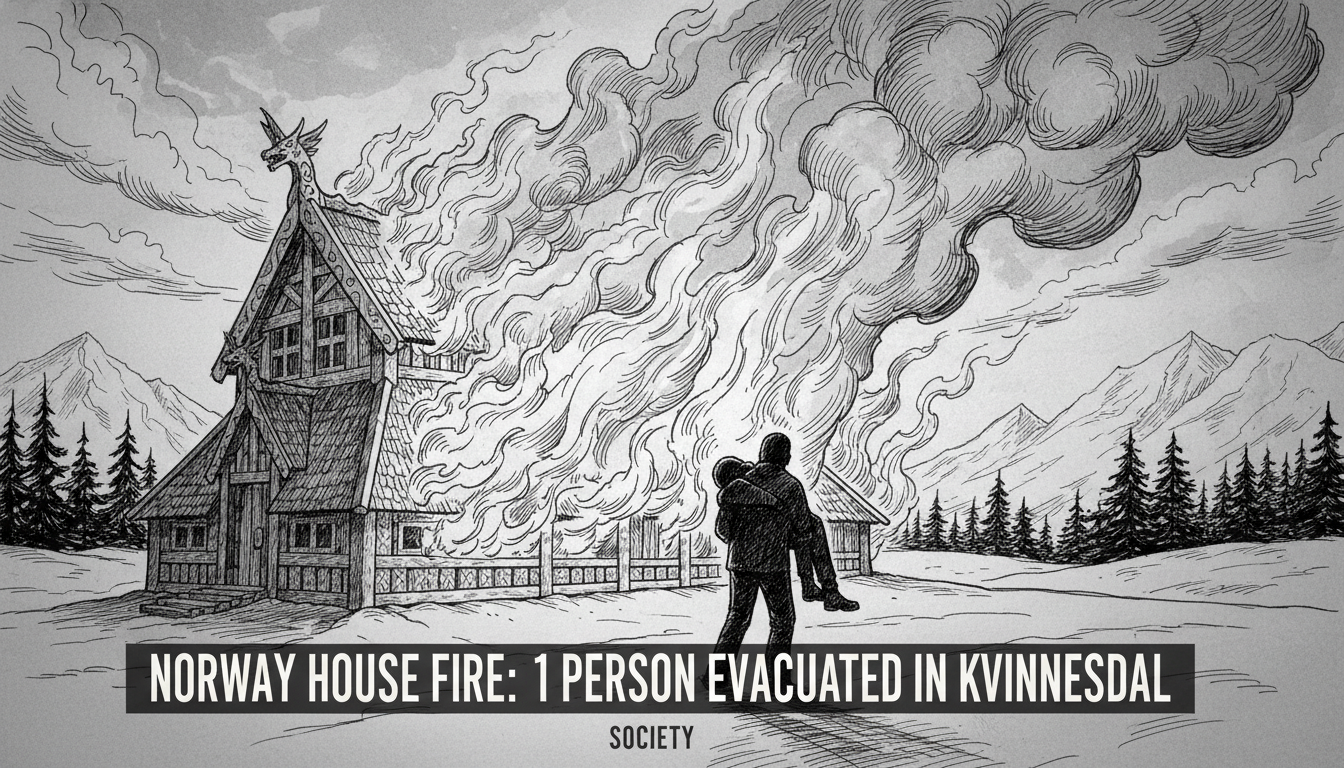 Norway House Fire: 1 Person Evacuated in Kvinesdal
