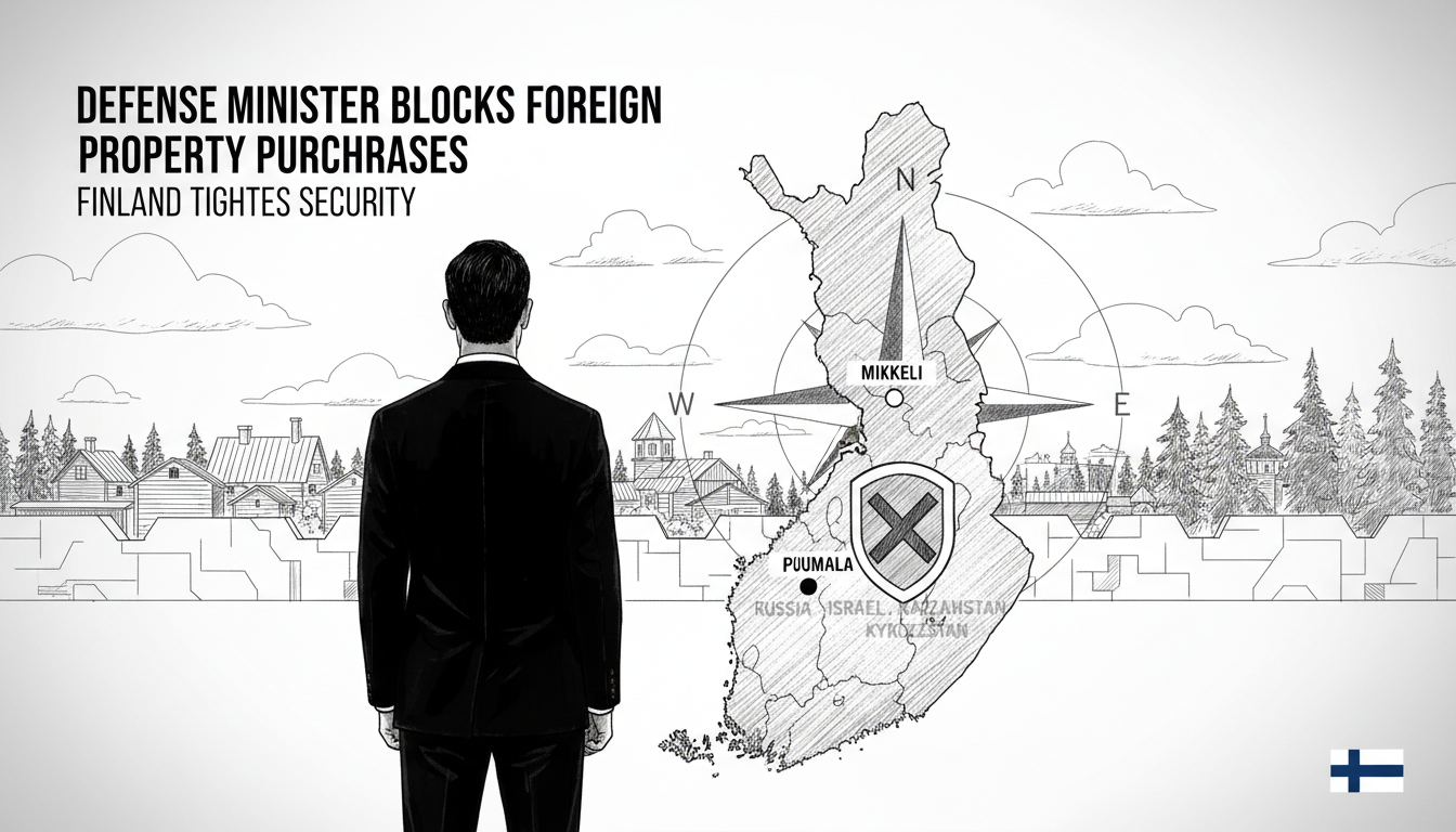 Defense Minister Blocks Foreign Property Purchases in Two Finnish Municipalities