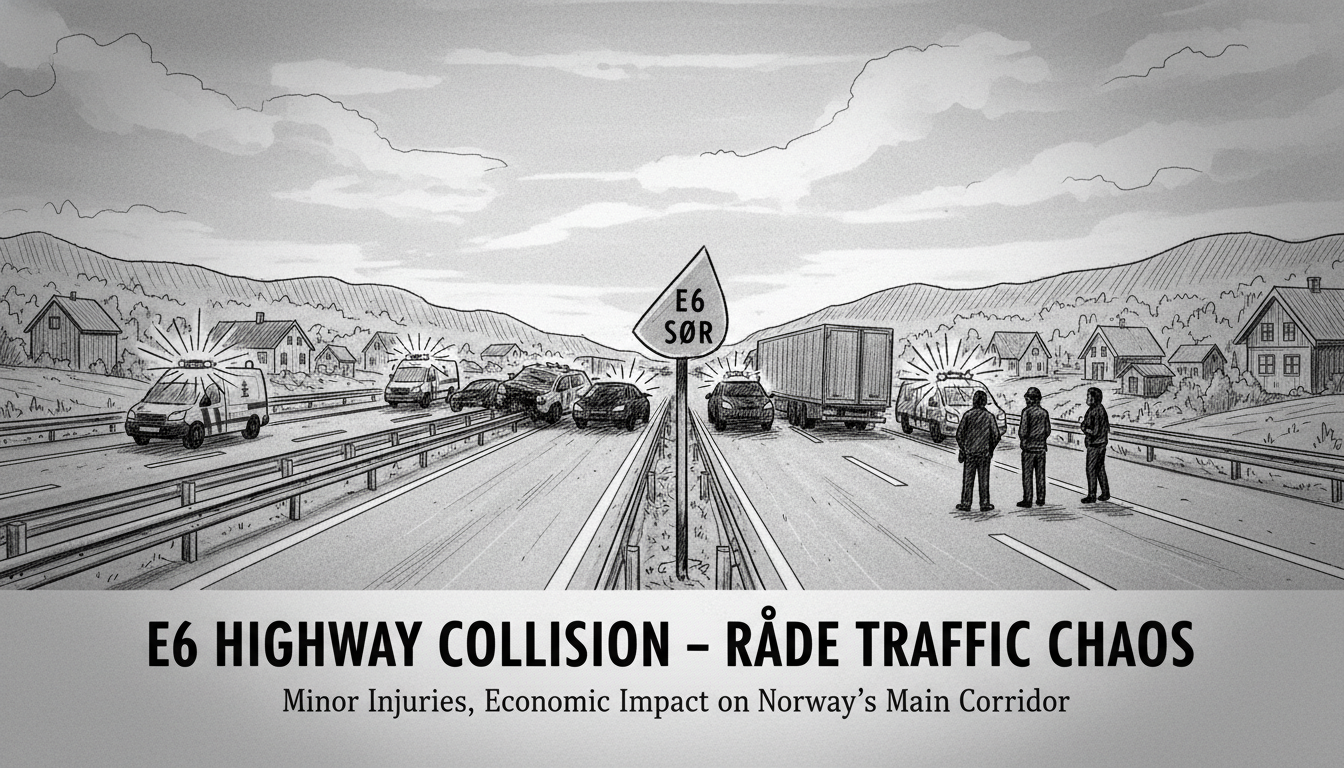 E6 Highway Collision Near Råde Causes Traffic Delays
