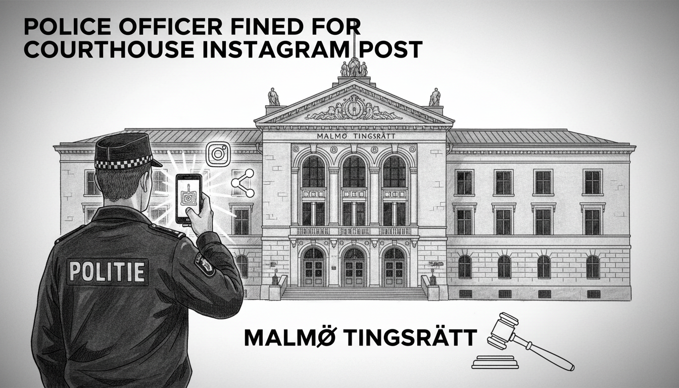 Police Officer Convicted for Instagram Post from Malmö Courthouse
