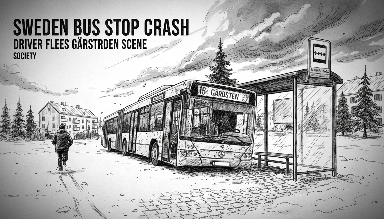 Sweden Bus Stop Crash: Driver Flees Gårdsten Scene