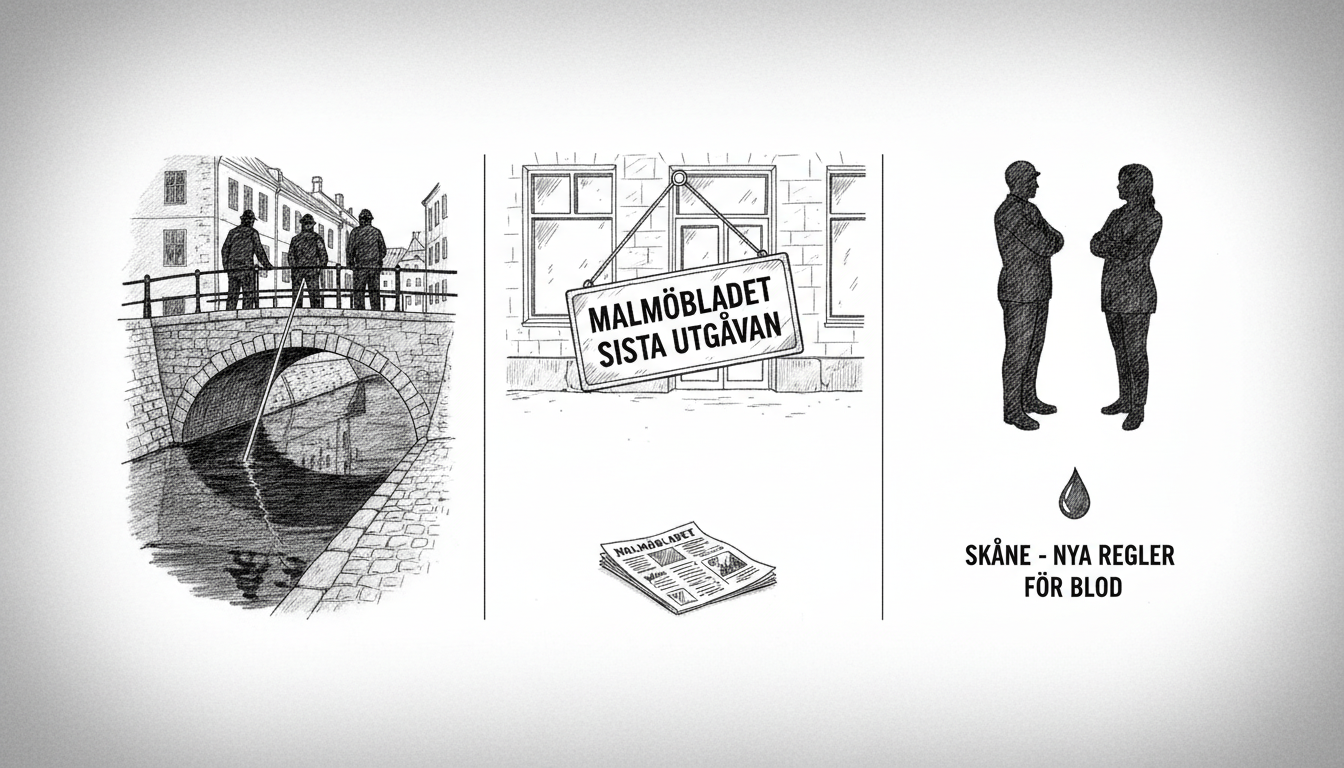 Police Search Malmö Canal for Weapons as Local Newspaper Closes