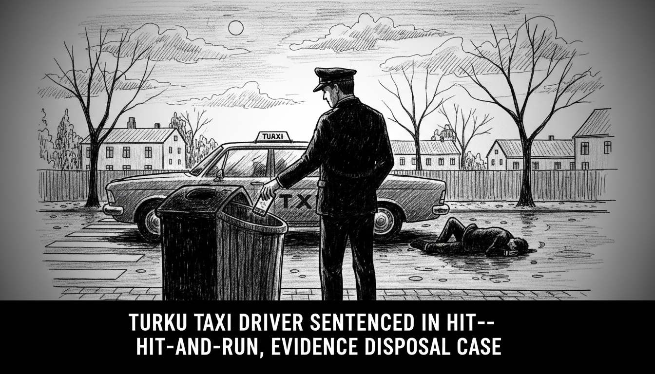 Turku Taxi Driver Sentenced for Hit-and-Run and Phone Disposal