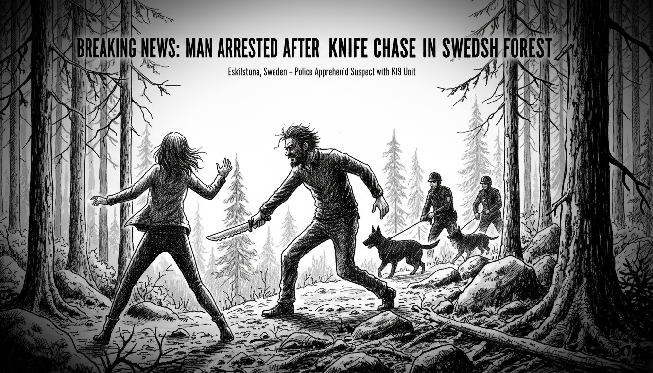 Man arrested after chasing woman with knife in Swedish forest