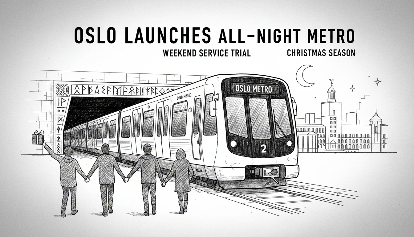 Oslo Launches All-Night Metro Service for Weekend Revelers