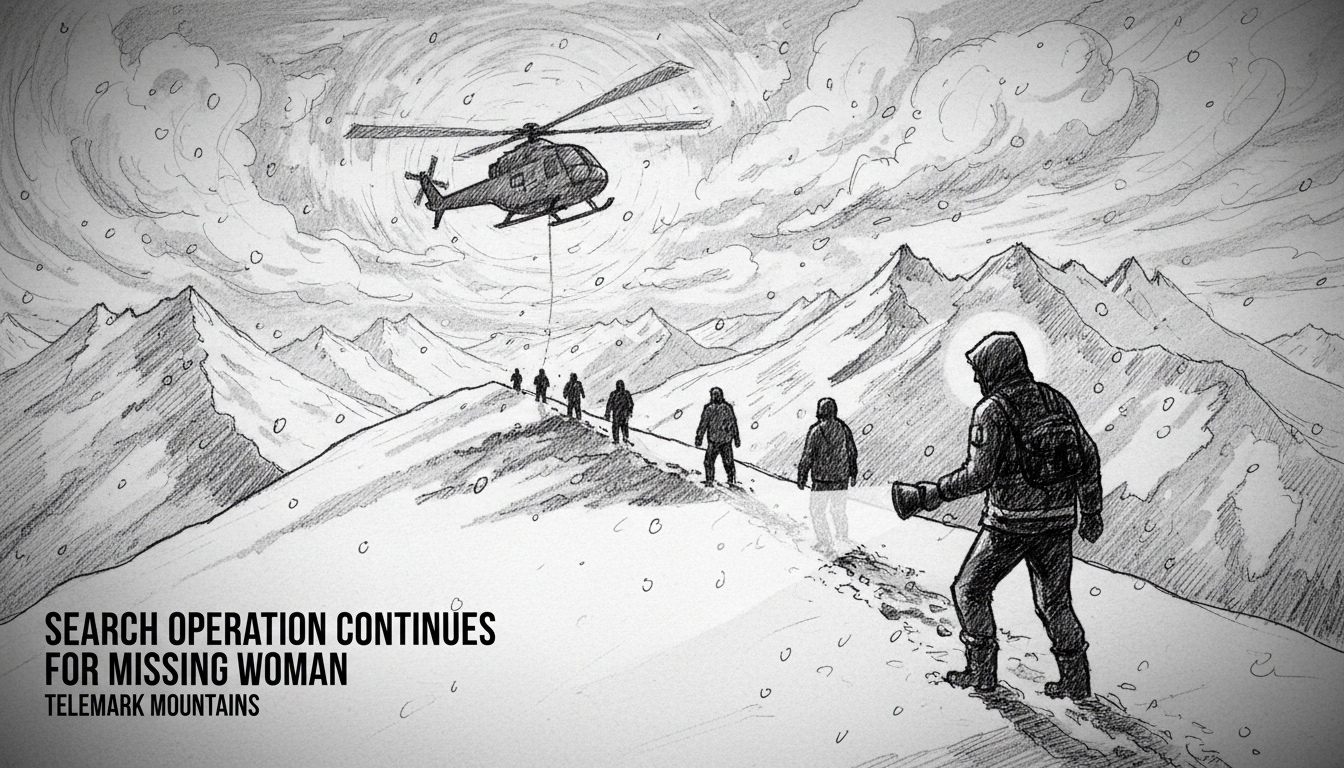 Search Operation Continues for Missing Woman in Telemark Mountains