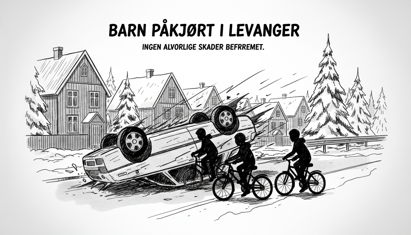 Three Children Hit by Car While Cycling in Levanger