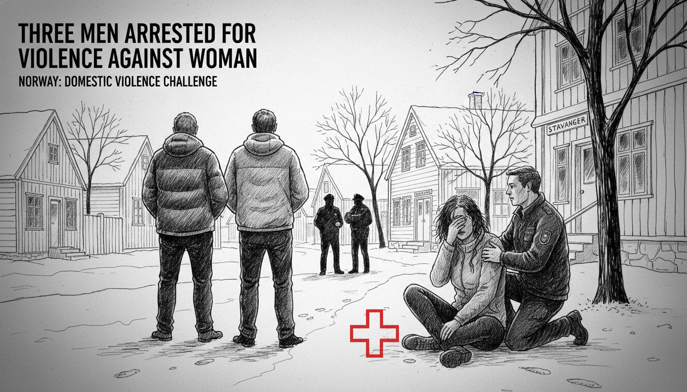 Three Men Arrested for Violence Against Woman in Stavanger