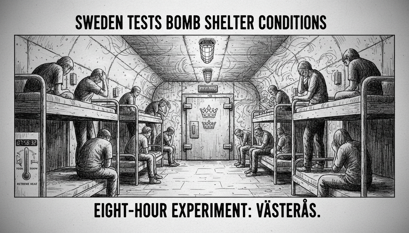 Sweden Tests Bomb Shelter Conditions in Eight-Hour Experiment
