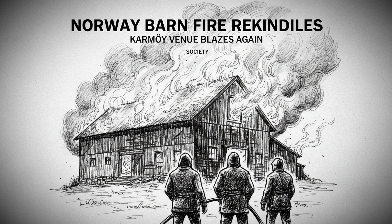 Norway Barn Fire Rekindles: Karmøy Venue Blazes Again