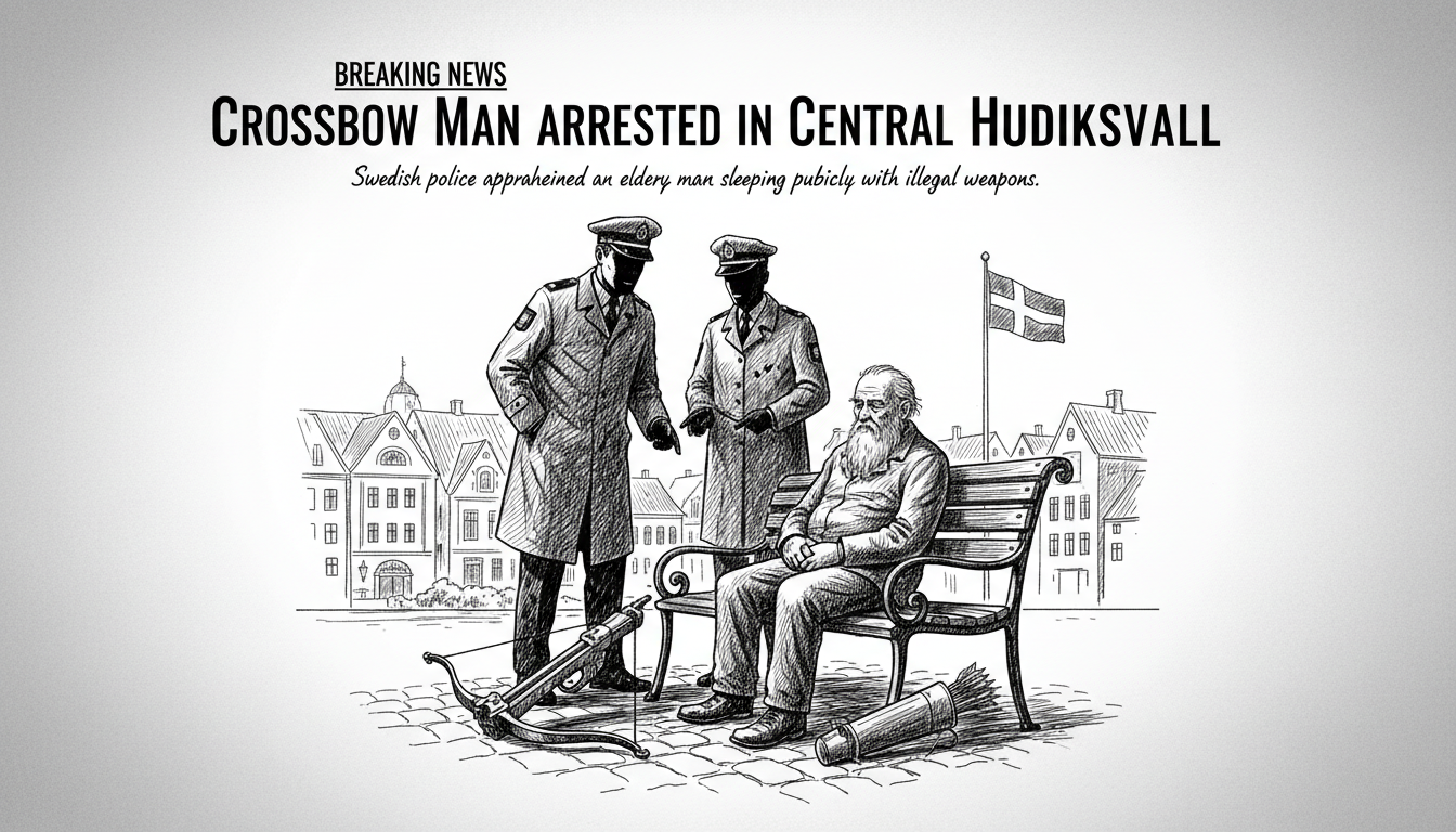 Crossbow Man Arrested in Central Hudiksvall