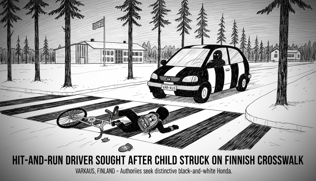 Hit-and-Run Driver Sought After Child Struck on Finnish Crosswalk
