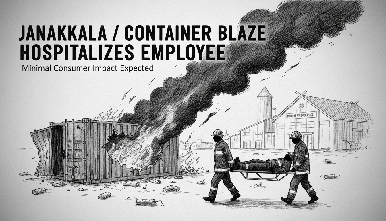 Fireworks Company Employee Hospitalized After Container Fire