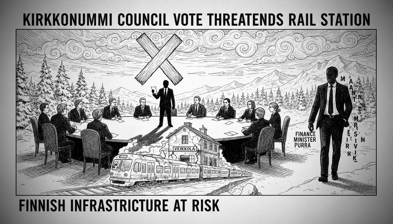 Kirkkonummi Council Vote Threatens Key Rail Station as Finance Minister Skips Meeting