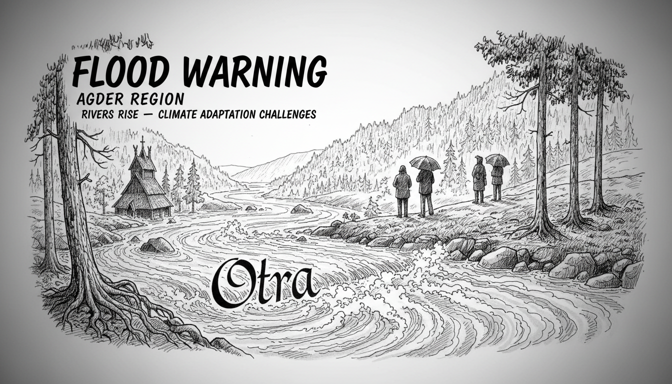 Flood Warnings Issued for Agder Region as Rivers Rise