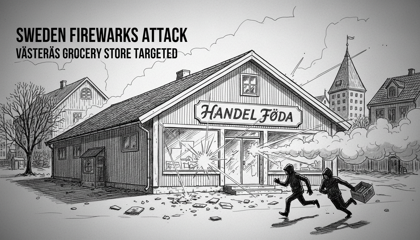 Sweden Fireworks Attack: Vasteras Grocery Store Targeted