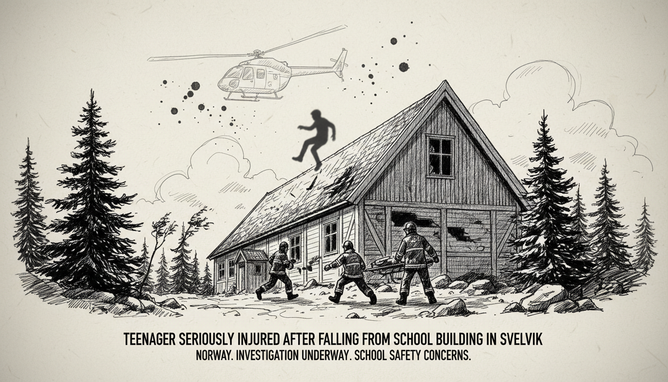 Teenager Seriously Injured After Falling From School Building in Svelvik
