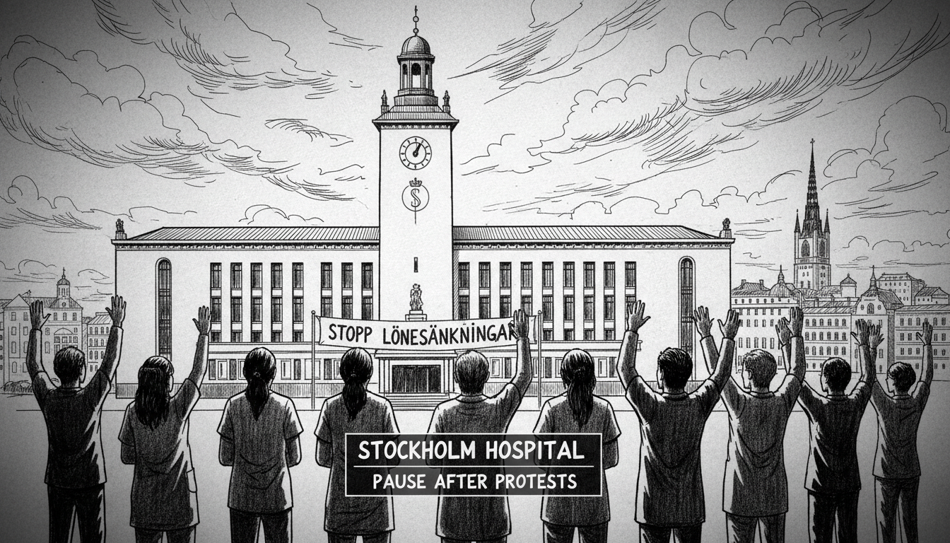 Strong protests against planned salary reductions forced hospital management to reconsider their approach