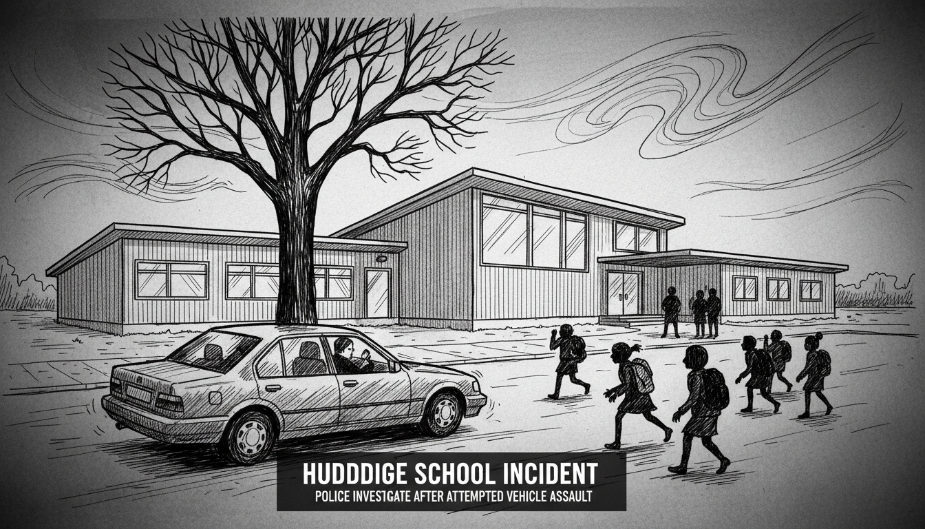 Adult Attempts to Hit Minor with Vehicle at Huddinge School