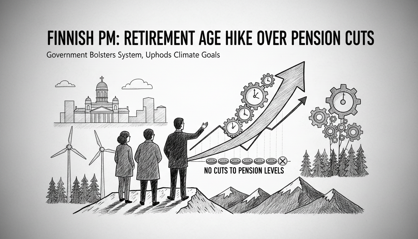 Finnish PM Prefers Raising Retirement Age Over Cutting Pension Levels