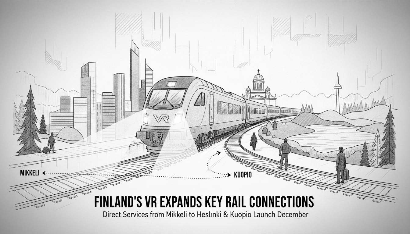 Finland's VR Expands Key Rail Connections from Mikkeli to Helsinki and Kuopio